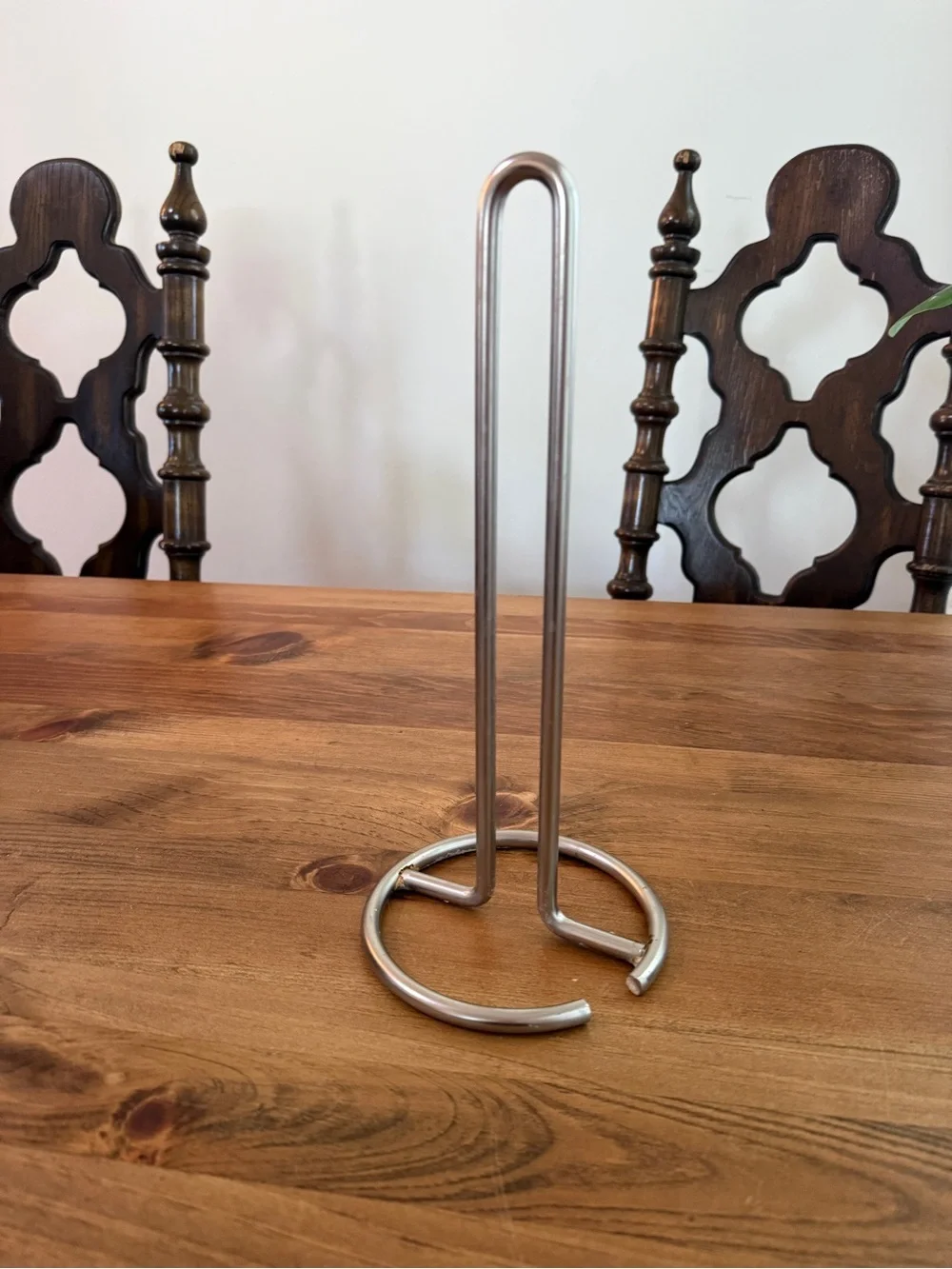 Stainless Steel Paper Towel Holder - Sleek Silver Countertop Stand
